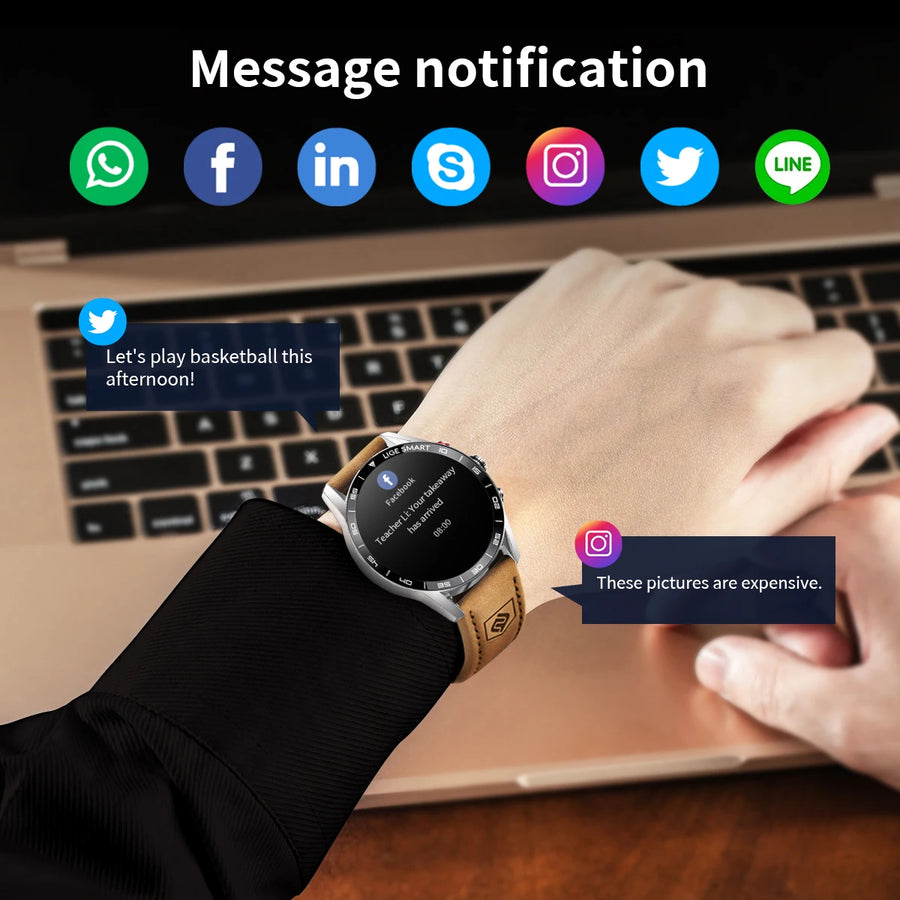 LIGE smartwatch – message notifications