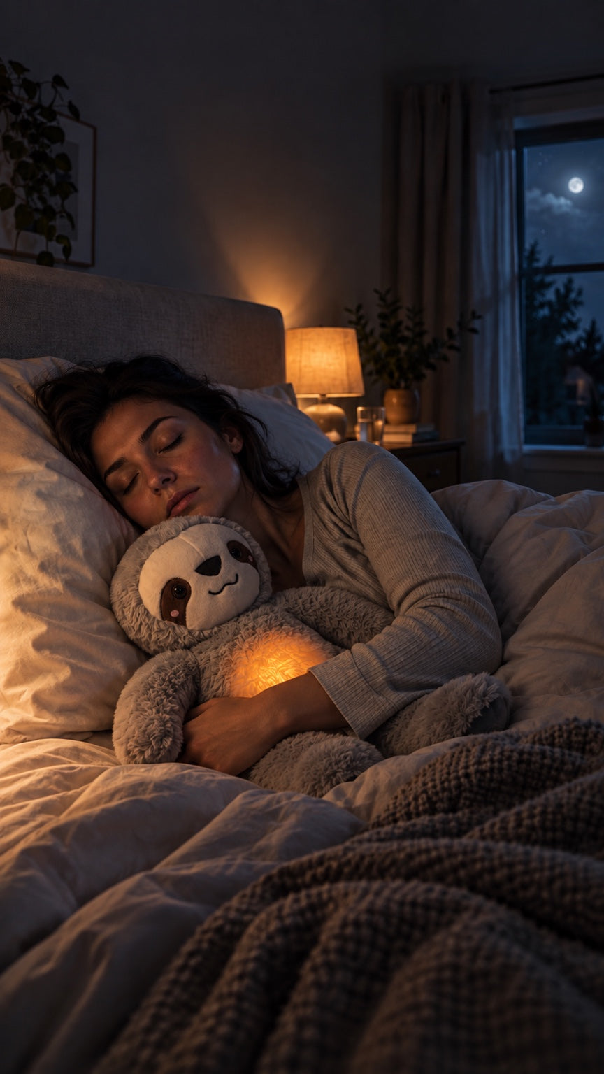 Soft breathing plush toy for a calming bedtime routine