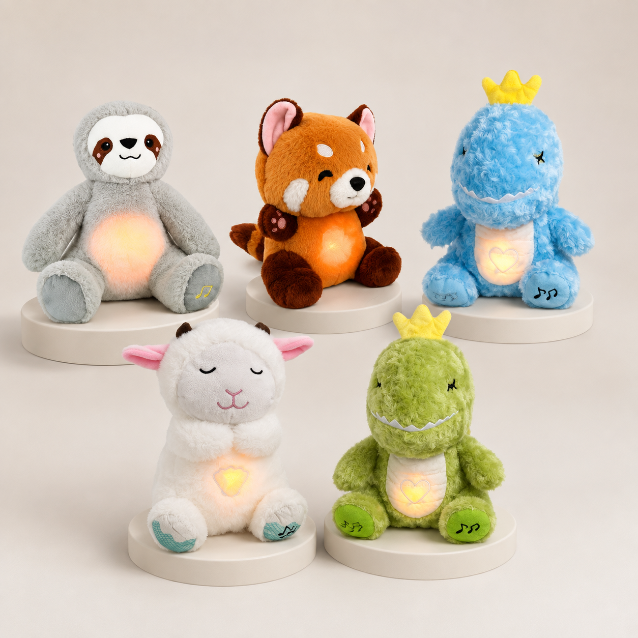 Breathing Plush Toy with Light & Soothing Sounds