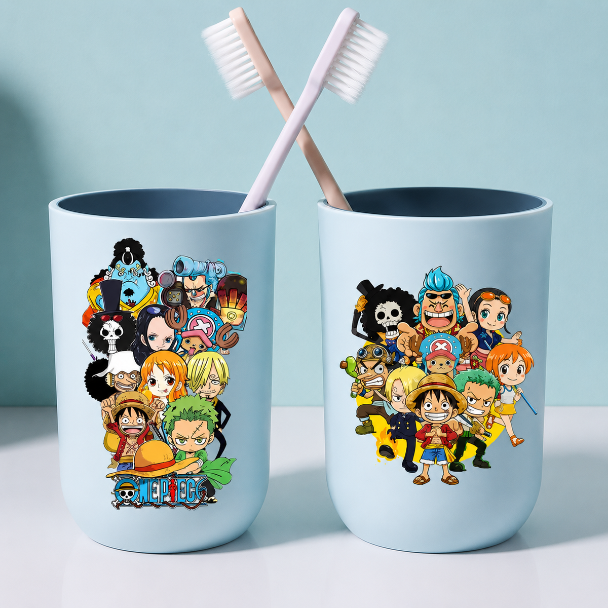 One Piece Anime Toothbrush Cup – Plastic Rinsing Mug