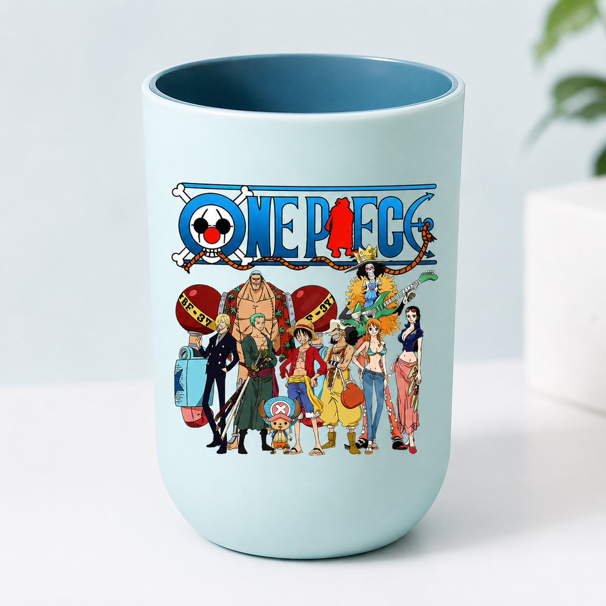 One Piece Anime Toothbrush Cup – Plastic Rinsing Mug