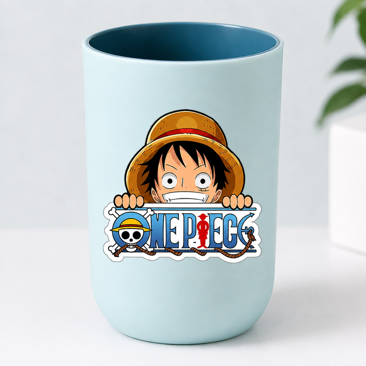 One Piece Anime Toothbrush Cup – Plastic Rinsing Mug