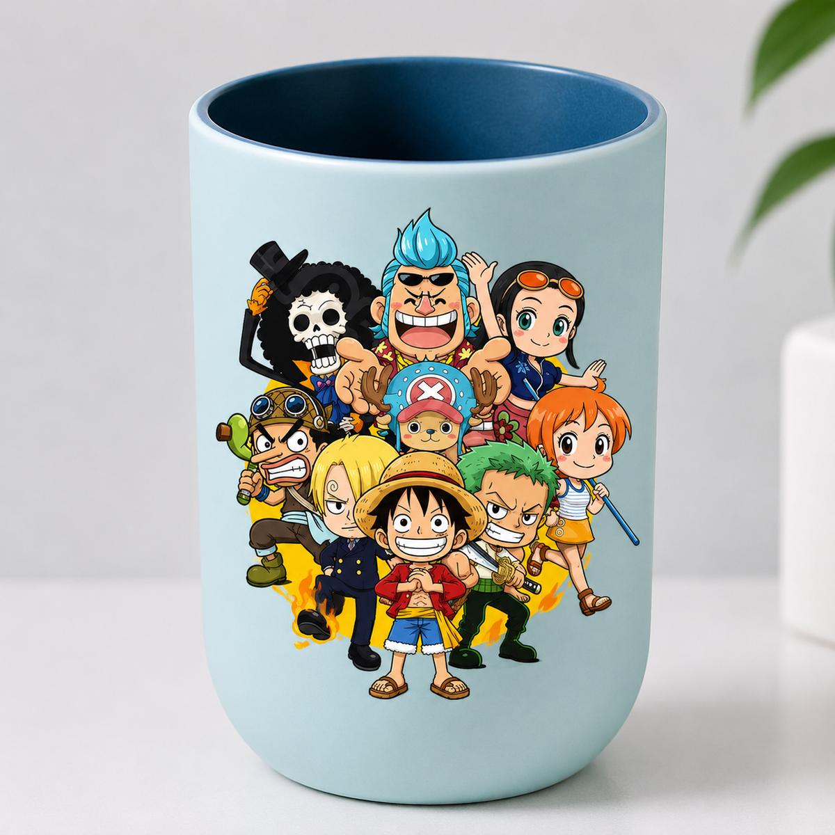 One Piece Anime Toothbrush Cup – Plastic Rinsing Mug