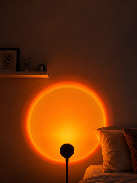 USB LED Sunset Projection Lamp – 360° Mood & Photography Light