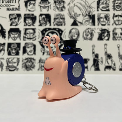 One Piece Den Den Mushi Recordable Voice Keychain – Luffy Ace Sabo
