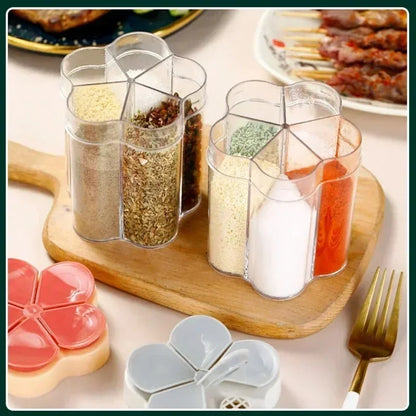 5-Compartment Seasoning Jar – Portable Spice Organizer