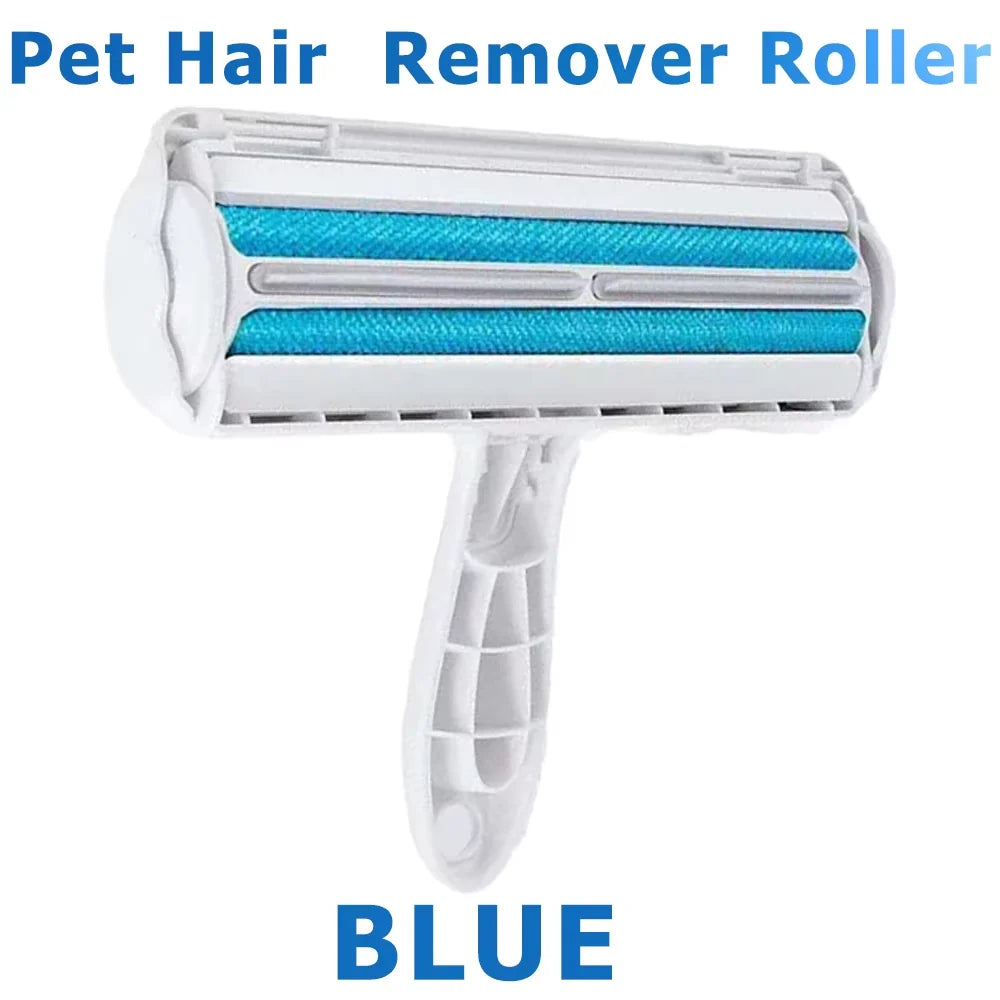 Reusable Pet Hair Remover Roller with Self-Cleaning Base