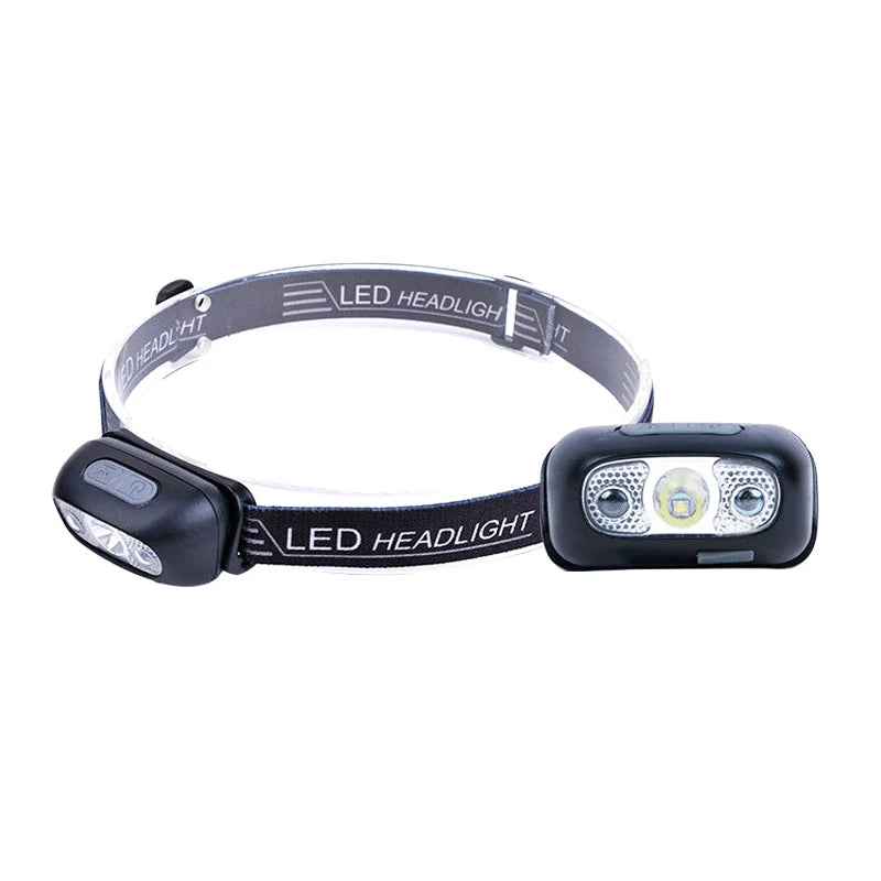 USB Rechargeable LED Sensor Headlamp – Adjustable Outdoor Light