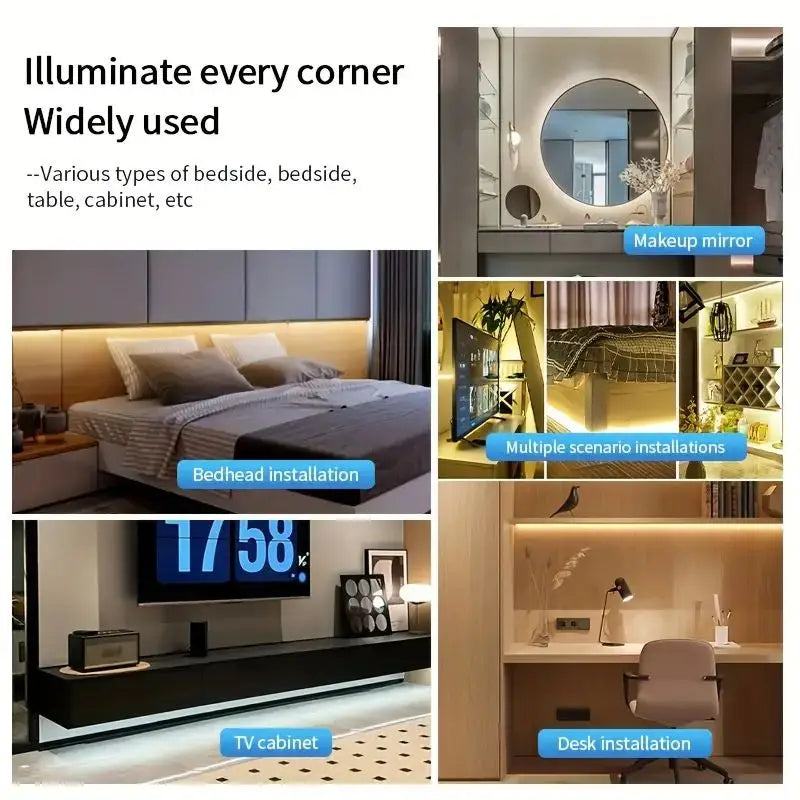 5V USB COB LED Light Strip with Touch Dimmer – 1M–5M