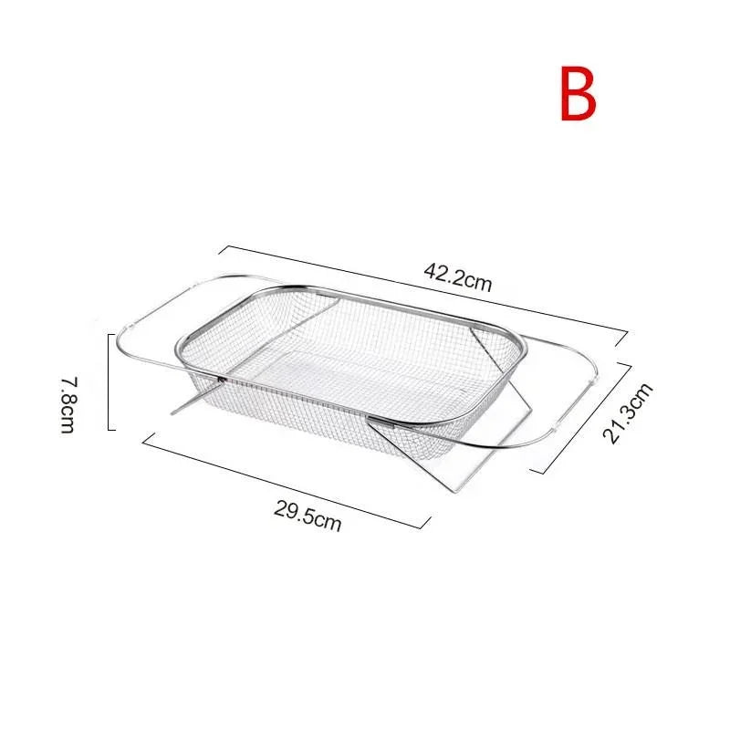 Expandable Stainless Steel Sink Drain Basket – Retractable Colander