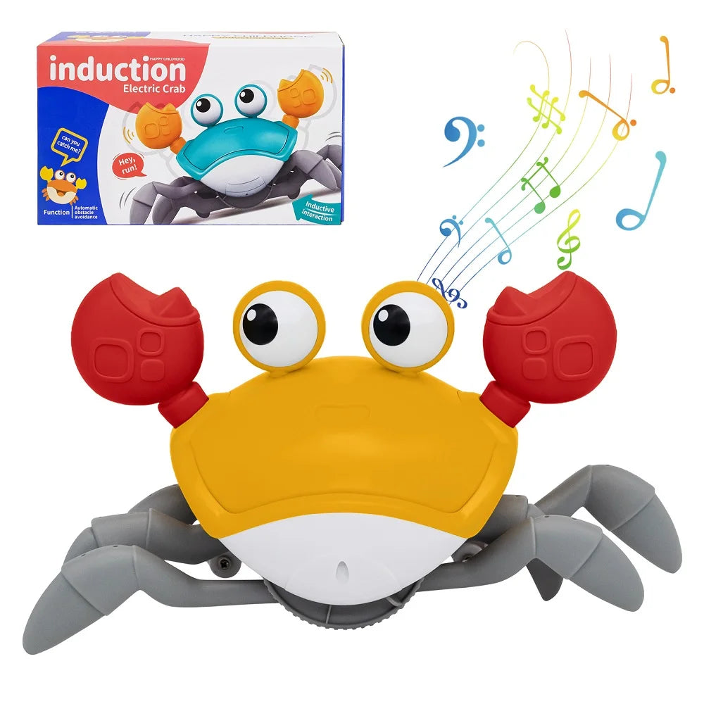 Interactive Dancing Crab Toy – Obstacle-Avoiding Crawling Toy