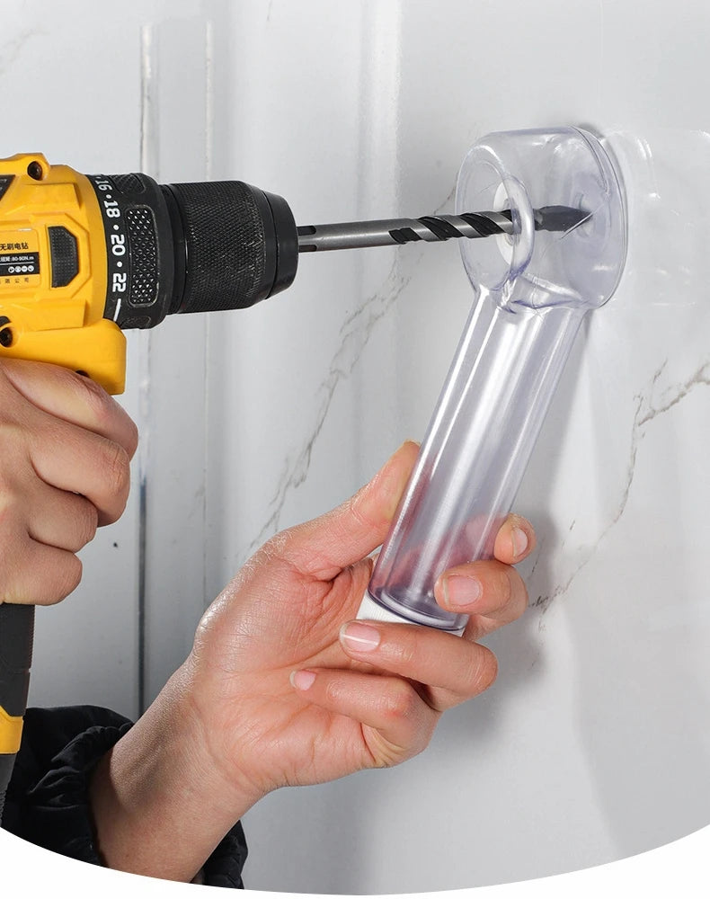 Rotating Drill Dust Collector Attachment with Bit Storage