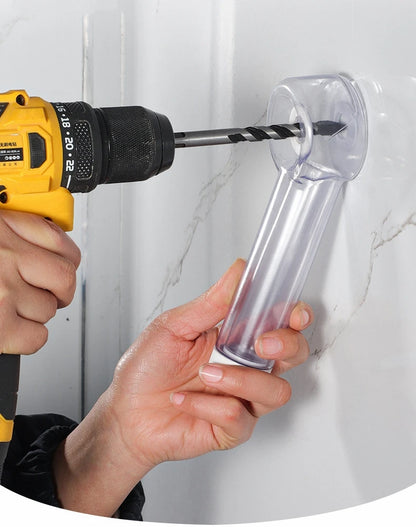 Rotating Drill Dust Collector Attachment with Bit Storage