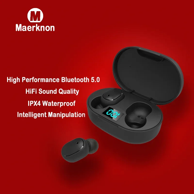 TWS Bluetooth 5.1 Earbuds with LED Display & Microphone