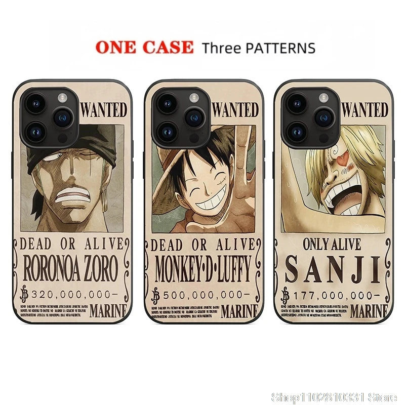 One Piece 3D Anime Phone Case for Apple iPhone 11–17