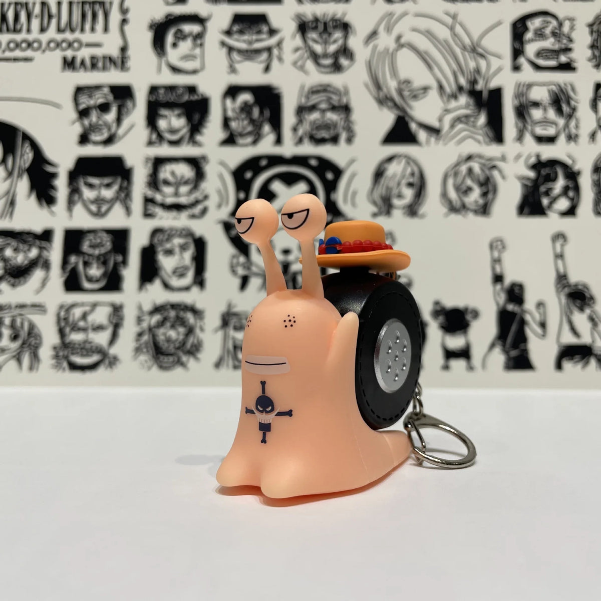 One Piece Den Den Mushi Recordable Voice Keychain – Luffy Ace Sabo