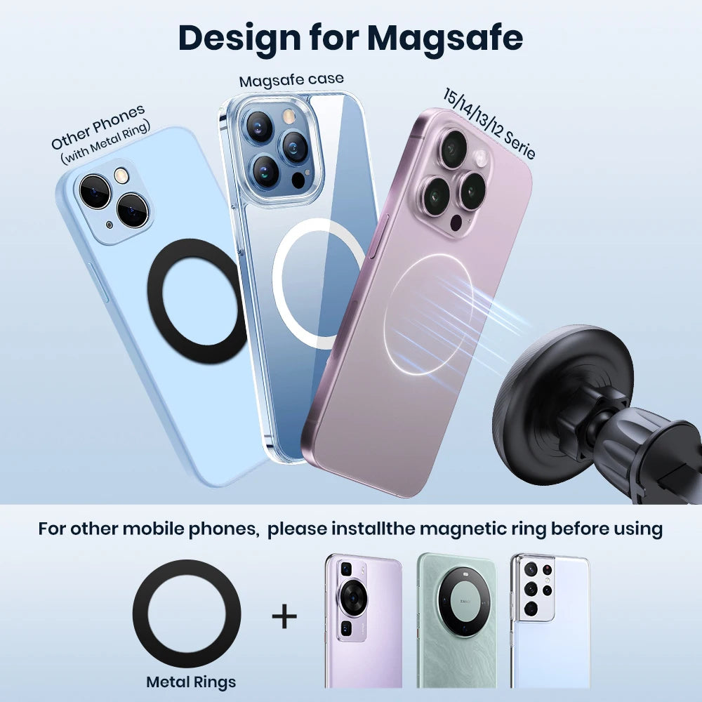TOPK Magnetic Car Phone Holder – MagSafe Air Vent Mount