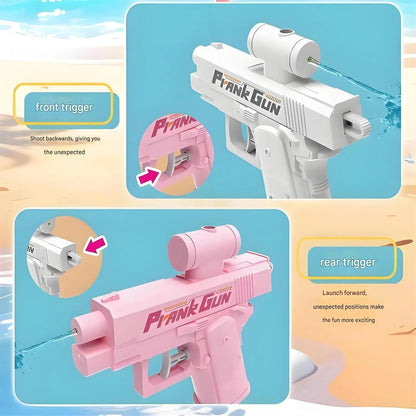 Double-Sided Prank Water Spray Gun – Reverse Spray Toy