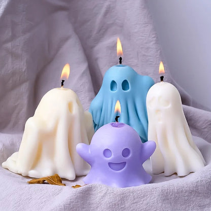 3D Pumpkin & Ghost Silicone Candle Mold – Halloween DIY Craft