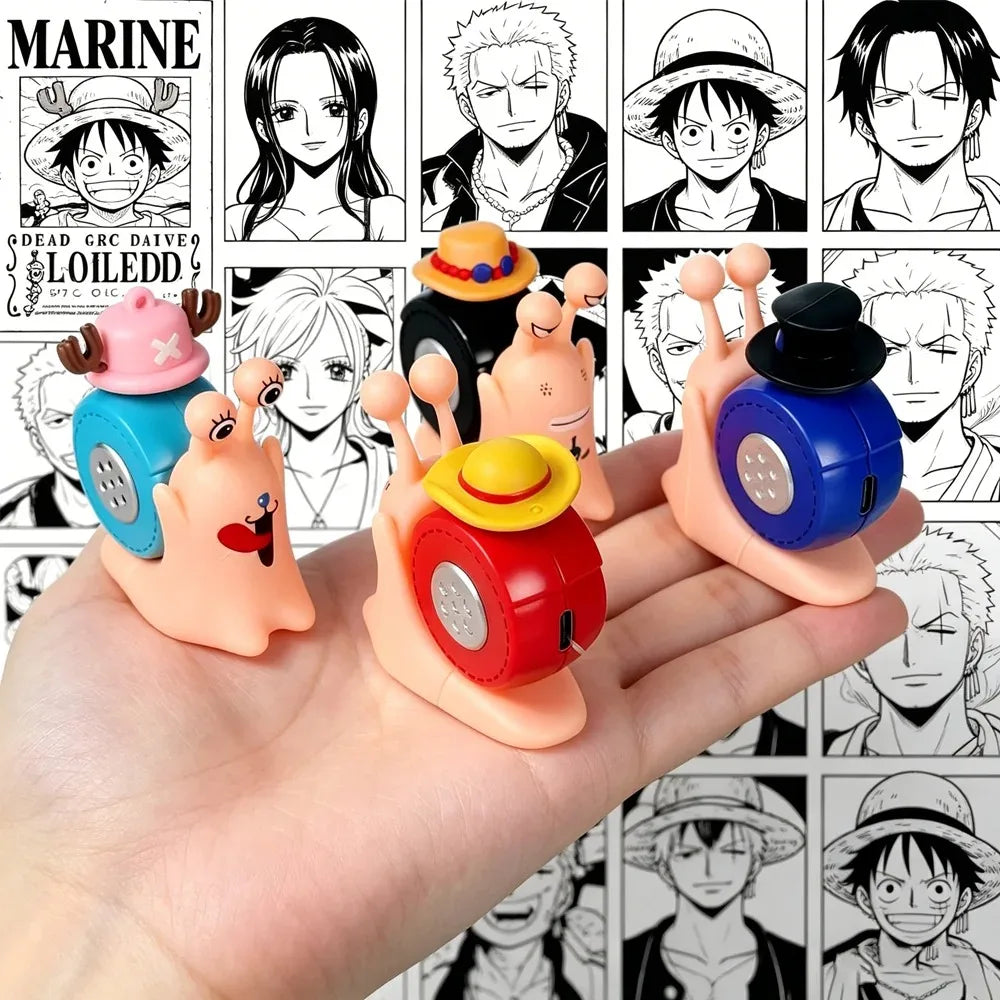 One Piece Den Den Mushi Recordable Voice Keychain – Luffy Ace Sabo