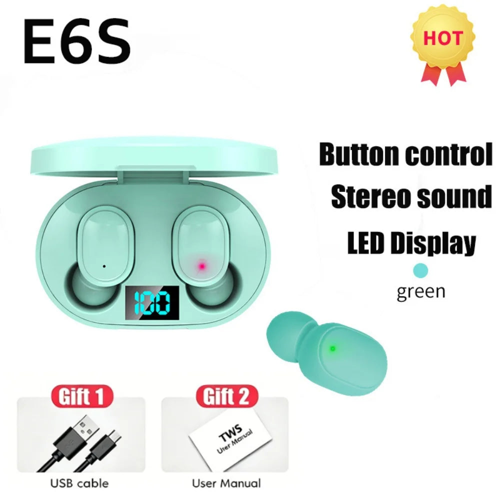 TWS Bluetooth 5.1 Earbuds with LED Display & Microphone