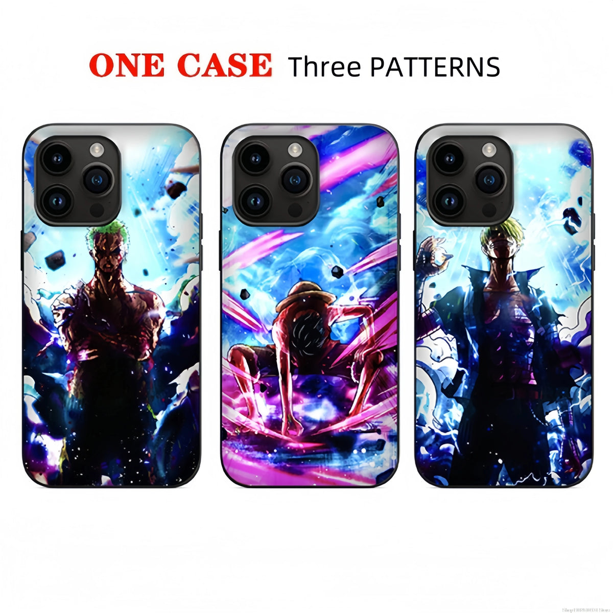 One Piece 3D Anime Phone Case for Apple iPhone 11–17