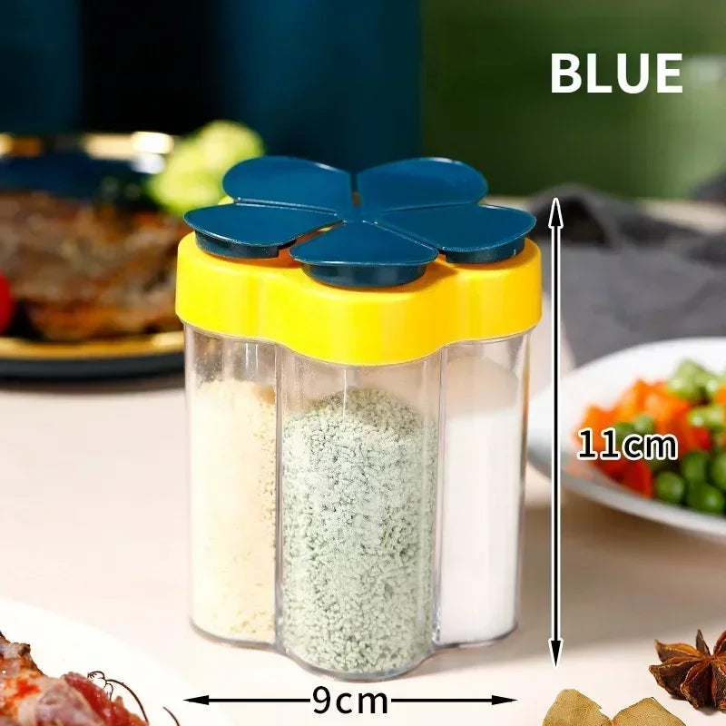 5-Compartment Seasoning Jar – Portable Spice Organizer
