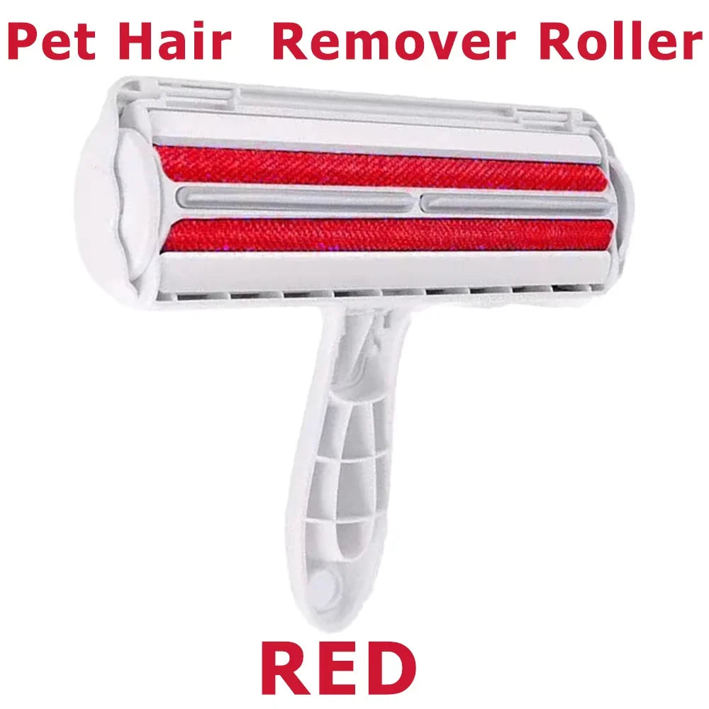Reusable Pet Hair Remover Roller with Self-Cleaning Base