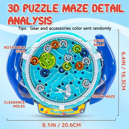 3D Rolling Ball Maze Puzzle – Transparent UFO Brain Teaser