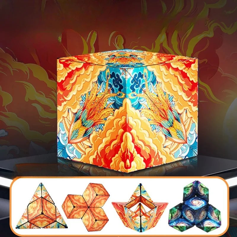 Magnetic Infinite Flip Cube – 3D Fidget Puzzle