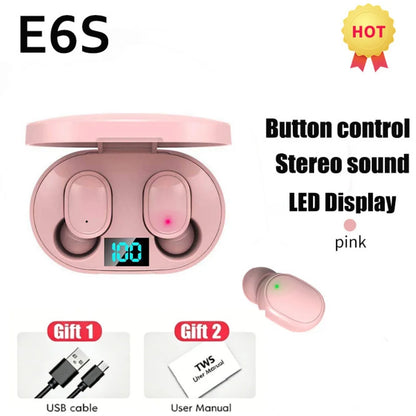 TWS Bluetooth 5.1 Earbuds with LED Display & Microphone