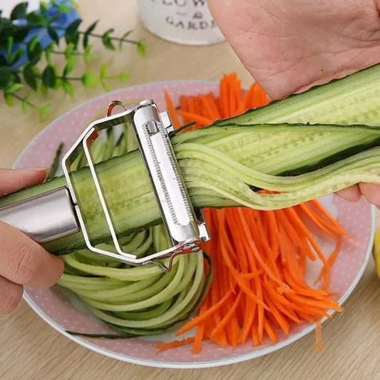 2-in-1 Stainless Steel Julienne Peeler & Vegetable Slicer