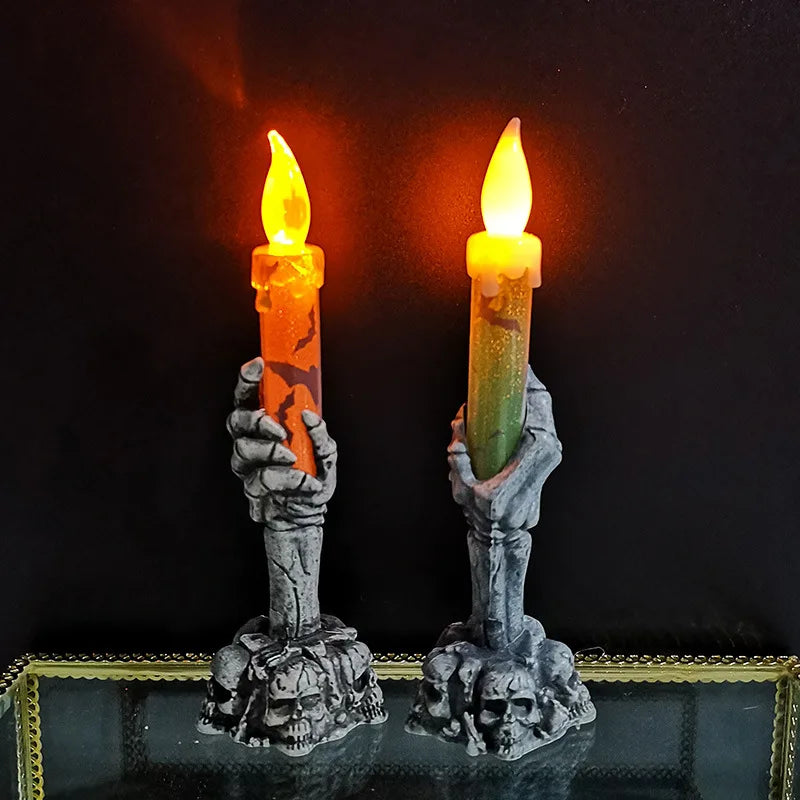 Halloween LED Candle – Skeleton Ghost Pumpkin Spooky Decoration