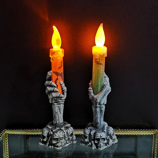 Halloween LED Candle – Skeleton Ghost Pumpkin Spooky Decoration