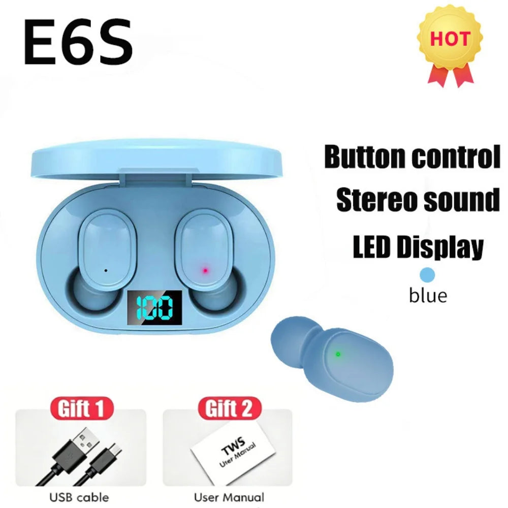 TWS Bluetooth 5.1 Earbuds with LED Display & Microphone