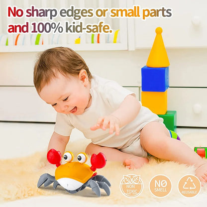 Interactive Dancing Crab Toy – Obstacle-Avoiding Crawling Toy