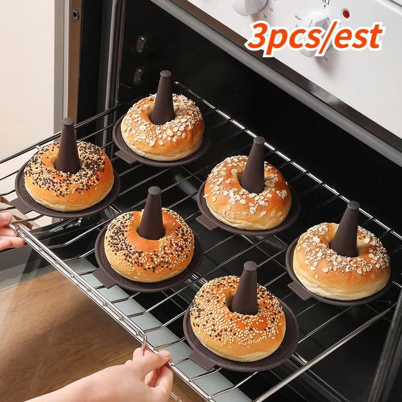 3-Piece Donut Silicone Baking Mold Set – Cake, Mousse & Pudding