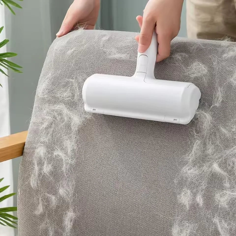 Reusable Pet Hair Remover Roller with Self-Cleaning Base