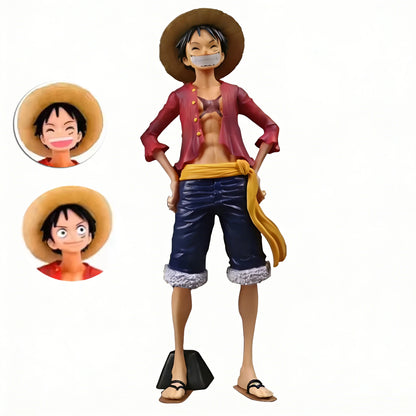 Figura de One Piece de Luffy de 28 cm – 3 Expresiones Faciales