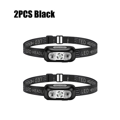 USB Rechargeable LED Sensor Headlamp – Adjustable Outdoor Light