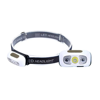 USB Rechargeable LED Sensor Headlamp – Adjustable Outdoor Light