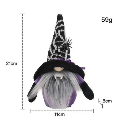 Halloween Faceless Gnome Doll – Spider & Bat Desktop Decoration