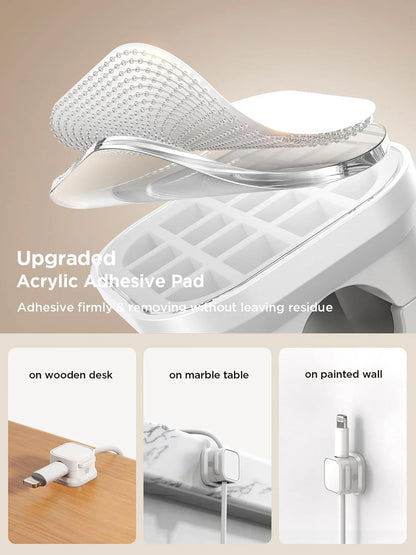 Adhesive Cable Clips – Adjustable Cord Organizer for Desk & Car