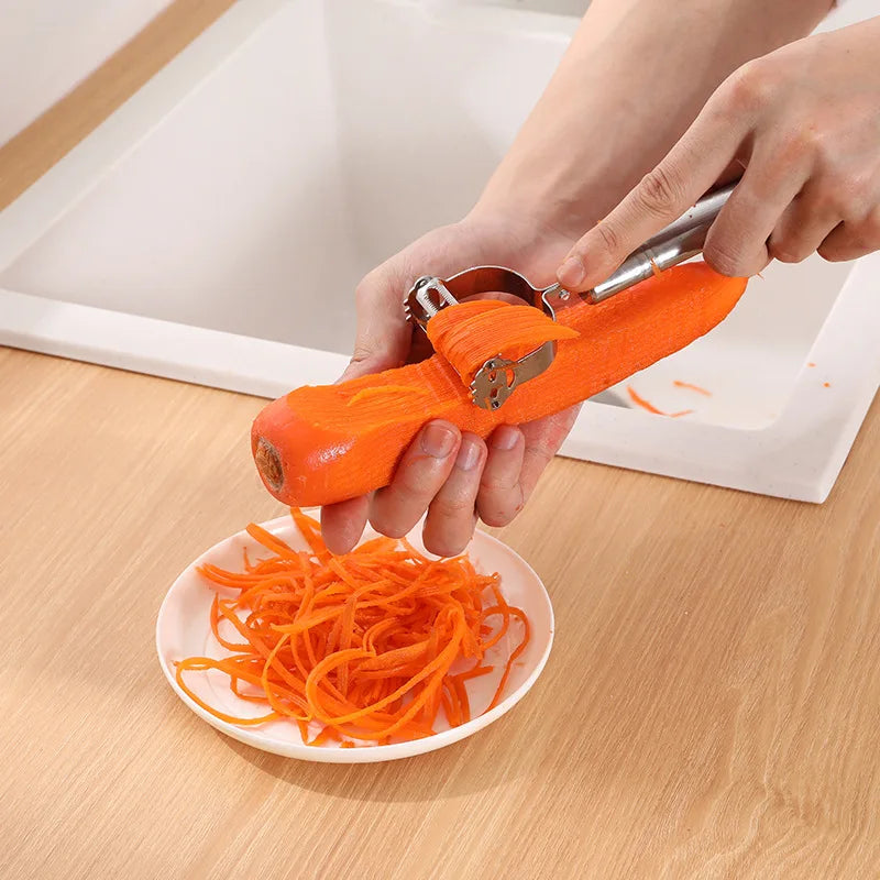 2-in-1 Stainless Steel Julienne Peeler & Vegetable Slicer