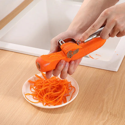 2-in-1 Stainless Steel Julienne Peeler & Vegetable Slicer