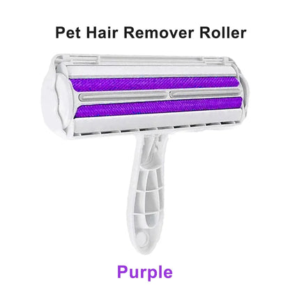 Reusable Pet Hair Remover Roller with Self-Cleaning Base