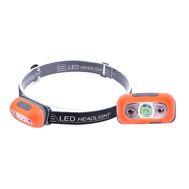 USB Rechargeable LED Sensor Headlamp – Adjustable Outdoor Light