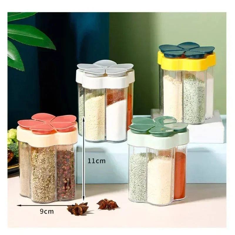 5-Compartment Seasoning Jar – Portable Spice Organizer