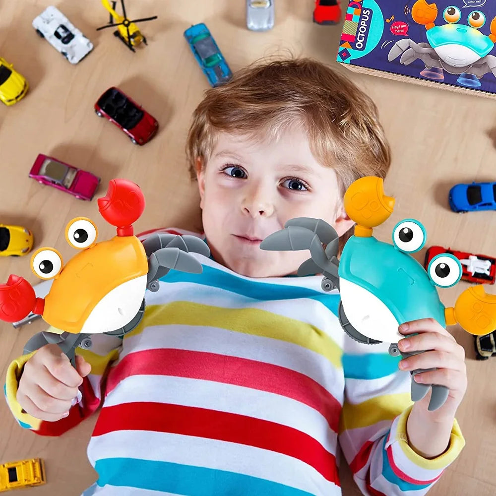 Interactive Dancing Crab Toy – Obstacle-Avoiding Crawling Toy