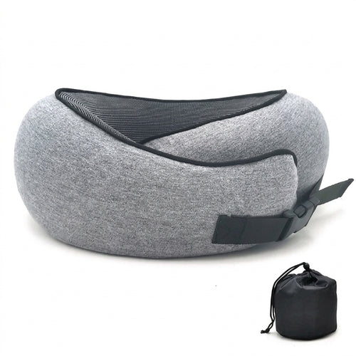 Memory-Foam Reise-Nackenkissen – Clipverschluss